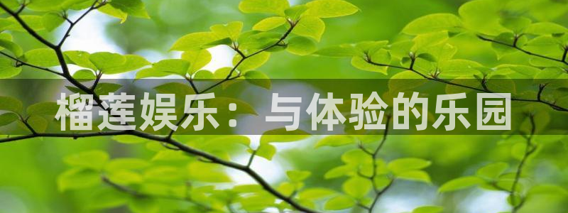 开心彩5注册：榴莲娱乐：与体验的乐园