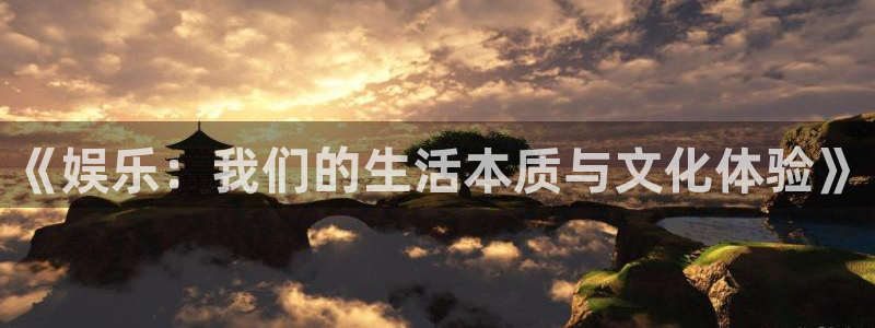 开心彩体育官网注册：《娱乐：我们的生活本质与文化体验》
